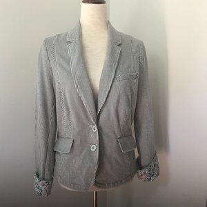 Anthropologie Allihop Pinstripe Natty Blazer